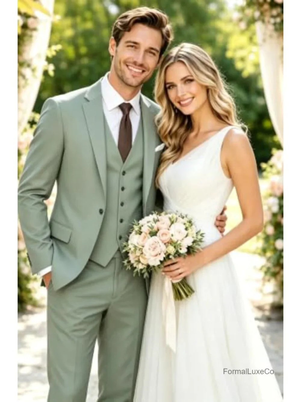 Men's 3 Piece Slim Fit Suit Set - Formal Business Wedding Tuxedo